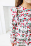 Bows & Baubles Christmas Flutter Pants Set