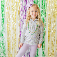 Mardi Gras Bow Pullover Set