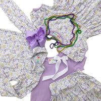 Mardi Gras Bow Pullover Set