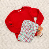 Merry & Bright Christmas Plaid Pants (Red/Blue)