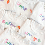 Rainbow Name Ruffle Sweater (up to 5T)