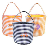 Gingham Halloween Buckets