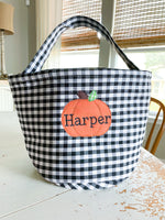 Gingham Halloween Buckets