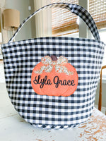 Gingham Halloween Buckets