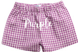 Shortie Shorts - Gingham Colors