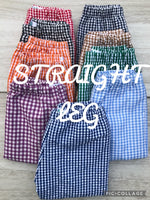 Gingham Pants - Straight Leg